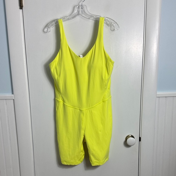 Lululemon Align Bodysuit 8" Electric Lemon Size 14 - Picture 2 of 8
